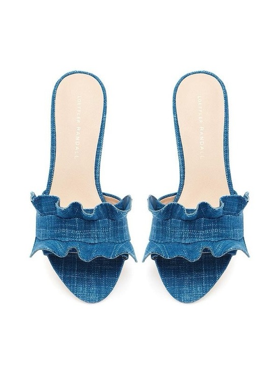 Loeffler Randall Shoes - NWT Loeffler Randall Indigo denim blue vera heels mule